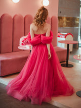 sparkle tulle evening dress