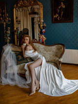 Old Hollywood glam wedding dress