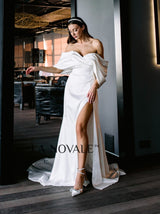 Old Hollywood glam wedding dress