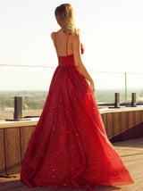 panel waist Sparkle Evening dress