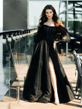 celestial Off the shoulder bustier evening dress