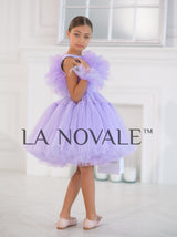 Knee length ruffle tutu occasion dress for girls