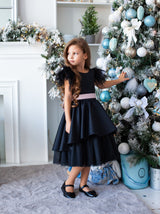 Blush tea party midi dress for girls