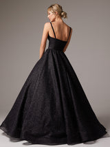 Silver Gray Corset Evening dress