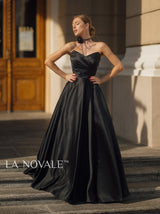 Minimal Chic Strapless Bridal Gown in Light Blue