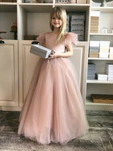 Tulle tutu flower girl ball gown dress