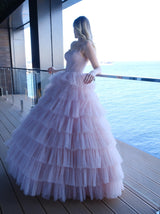 tiered skirt Sparkle ball gown dress