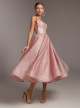 Sparkle Low back midi coctail dress