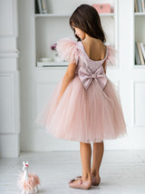 Short tulle tutu flower girl dress