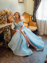 Strapless colorful wedding dress