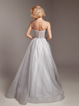 Silver Gray Corset Evening dress