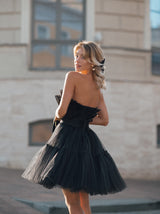 Barbiecore tulle tutu coctail dress mini