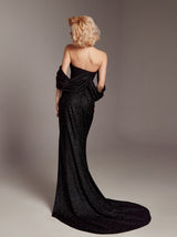 off shoulder corset ruched wedding dress