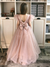 Tulle tutu flower girl ball gown dress