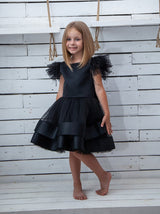 Bell tutu skirt flower girl dress