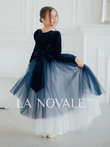 Kids modest formal frock for winter