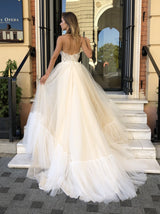 boho botanical wedding dress