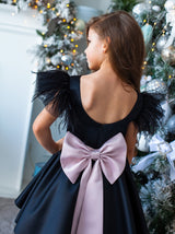 Blush tea party midi dress for girls