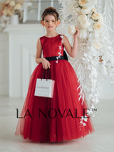 Kids elegant ceremony frock in maroon