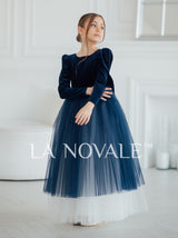 Kids modest formal frock for winter