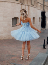 Barbiecore tulle tutu coctail dress mini