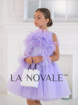 Knee length ruffle tutu occasion dress for girls