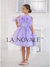 Knee length ruffle tutu occasion dress for girls