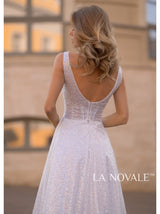 Silver White Sparkle Wedding Dress