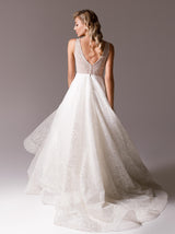 Sparkle champagne wedding dress