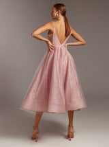 Sparkle Low back midi coctail dress