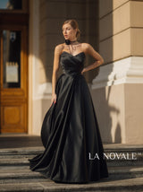 Cat Eye Strapless Draped Wedding Dress