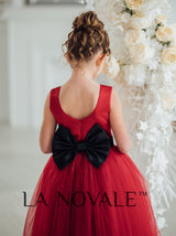 Simple white and black kids formal dress