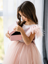 Short tulle tutu flower girl dress