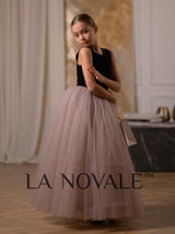 Velvet flower girl dress with long sleeve cropped bollero