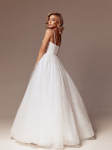 Sparkle wedding ball gown dress with pockets