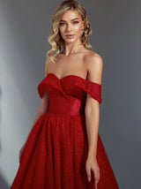 black sparkle off shoulder short coctail dress