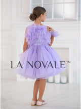 Knee length ruffle tutu occasion dress for girls