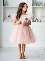 Short tulle tutu flower girl dress