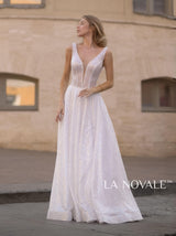 Silver White Sparkle Wedding Dress