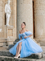 sparkle tulle evening dress