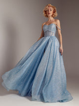 Lace up corset sparkle evening dress