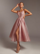 Sparkle Low back midi coctail dress