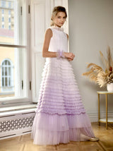 Girls occasion dress with ombre tiered skirt