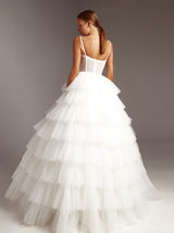 tiered skirt Sparkle ball gown dress