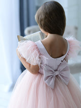Tulle tutu flower girl ball gown dress