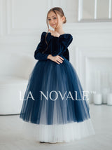 Kids modest formal frock for winter