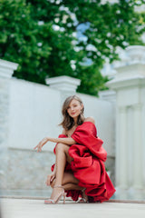 Bubble Hem Mini evening dress