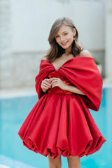 Bubble Hem Mini evening dress