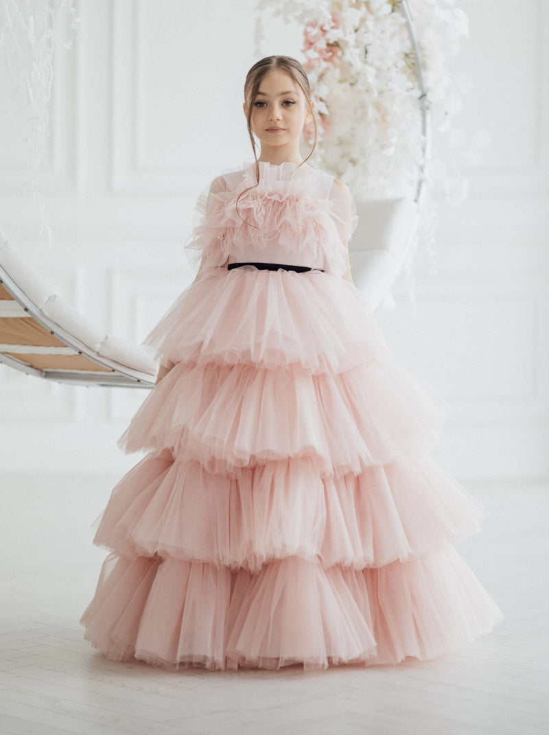 Preteen formal occasion ball gown dress