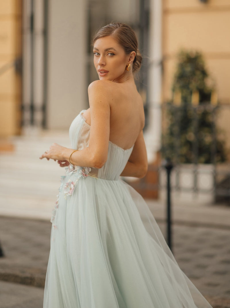 Fairycore Inspired Mint Wedding Dress